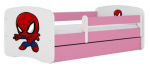 Lastevoodi Kocot Kids Spiderman, valge v./roosa v., 70 x 140 cm, voodipesu kastiga, ilma madratsita