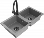 K&ouml;&ouml;givalamu koos kraaniga Mexen Mario, vaik/graniit, 82 cm x 43.6 cm x 16.1 cm, hall