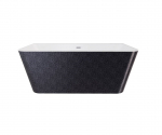 Vann, teisaldatav Besco Varya Glam, 170 cm x 80 cm x 58 cm, ristk&uuml;lik, grafiit