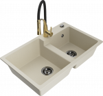 K&ouml;&ouml;givalamu koos kraaniga Mexen Tomas, vaik/graniit, 80 cm x 50 cm x 19 cm, beež