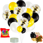 &Otilde;hupallide komplekt &uuml;mmargune, kuldne/valge/must, 120 tk