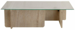 Kohvilaud Nordure Flavio, l&auml;bipaistev v./pruunikas v., 65 cm x 105 cm x 30 cm