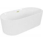 Vann seinaga, teisaldatav Mexen Paola, 170 cm x 80 cm x 58 cm, ovaalne, valge/kuldne matt