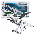 M&auml;ngurobot, dinosaurus Lean Toys Storm Dino, 47 cm, valge v./must v.