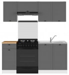 K&ouml;&ouml;gikomplekt Junona Line, tamm v./valge v./grafiit v., 1.8 m