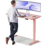 Arvutilaud reguleeritava k&otilde;rgusega Desktronic HomePro 829 53, 140 cm x 70 cm, 126 cm, roosa v.