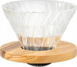 Kohvi tilguti Hario V60-02, l&auml;bipaistev v./pruun v.