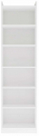 Raamaturiiul Rimini, valge v., 183 cm x 50 cm x 32 cm