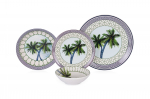 L&otilde;unaserviis Hermia Tile Palm, keraamiline, sinine v./roheline v., 24 tk.
