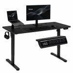 Arvutilaud reguleeritava k&otilde;rgusega ModernHome JSD-C5-1-1, 140 cm x 60 cm, 72 - 118 cm, must v.