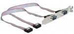 Adapter Delock 2 x Serial DB9 DB9 male, DB9 male, 0.4 m