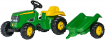 Pedaaltraktor Rolly Toys John Deere 012190, kollane v./roheline v.