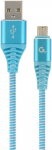 Juhe Gembird USB To Micro USB Premium Cotton Braided USB 2.0, Micro USB, 1 m, sinine v./valge v.