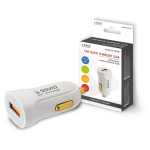Auto laadija Savio SA05, USB, valge v.
