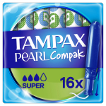 H&uuml;gieenilised tampoonid Tampax Compak Pearl Super, 16 tk
