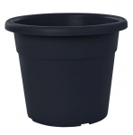 Lillepott Domoletti MA000025, plastik, &Oslash; 25 cm, must v./hall v.