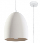 Valgusti rippuv Sollux Ceramic FLAWIUSZ 10516502, E27, 1 x 60 W, valge v.