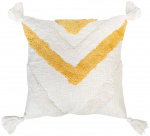 Dekoratiivne padi Ava, valge/kollane, 45 cm x 45 cm