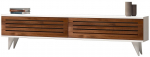 TV-laud Kalune Design Hill, valge v./p&auml;hklipuu v., 160 cm x 25 cm x 40 cm