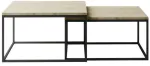 Kohvilaud Clar, tamm v./must v., 75 cm x 75 cm x 42 cm