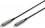 Kaabel Digitus USB-C - USB-C 4K AK-330160-150-S USB-C, USB-C, 15 m, must v.