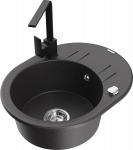 K&ouml;&ouml;givalamu Mexen Kevin, graniit, 58.6 cm x 45.8 cm x 18 cm, must/kroom