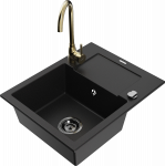 K&ouml;&ouml;givalamu Mexen Enzo 6506571005-77+670200-50+66911-70, graniit, 57 cm x 46 cm x 17.4 cm, kuldne/must