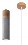 Valgusti rippuv Sollux Zane 1 SL.0965, GU10, 1 x 40 W, pruun v./hall v. / hall v.