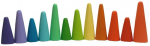 Arendav m&auml;ng Wood&Joy Pastel Colour Rectangular Trays, mitmev&auml;rviline, 12 tk