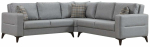 Nurgadiivan - voodi Atelier Del Sofa Kristal 730MST1342, helehall v., 90 x 252 cm x 86 cm