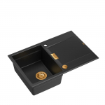 K&ouml;&ouml;givalamu Quadron Owen 111, graniit, 76 cm x 50 cm x 21.5 cm, must v./vask v.