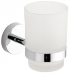 Vannitoa klaas ja hoidik Mexen Tiber, kroom, 10.5 cm x 9.7 cm x 6.7 cm