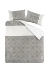 Voodipesukomplekt Kenda Sand Heather 125, valge v./hall v., 60 x 70 cm, 200 x 240 cm