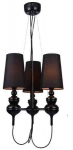 Valgusti rippuv AZzardo Baroco 3, E14, 3 x 40 W, must v.