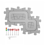 Sensoorne massaaži matt, 17.3 cm x 14.3 cm, hall v.