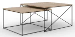 Kohvilaudade komplekt ADRK Licco 2in1, pruun v./must v., 65 - 75 cm, 2 tk