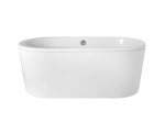 Vann, teisaldatav Besco Victoria, 160 cm x 75 cm x 63.5 cm, ovaalne, valge