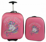 Laste kohver, seljakotiga Marko Unicorn, roosa v., 20 x 32.5 x 39 cm