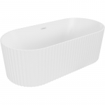 Vann seinaga, teisaldatav Mexen Paola, 150 cm x 75 cm x 58 cm, ovaalne, valge matt