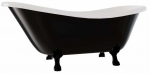 Vann, teisaldatav Besco Otylia B&W, 170 cm x 77 cm x 68.5 cm, ovaalne, valge/must