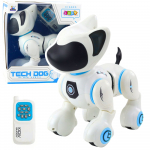 Raadio teel juhitav robot koer Lean Toys Tech, 23 cm, sinine v./valge v.