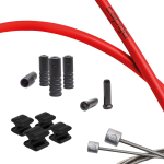 Edastuskaabel, komplekt Capgo Shimano/Sram Road & MTB, plastik/roostevaba teras, punane