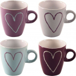 Tasside komplektid Orion Heart, roosa v./violetne v./helesinine v., 0.230 l