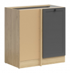Alumine k&ouml;&ouml;gikapp Junona Line Left, tamm v./grafiit v., 45 cm x 78.5 cm x 82.5 cm