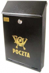 Postkast SKL A4 403, must v., 7 cm x 26 cm x 36 cm