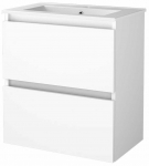 Vannitoakapp valamuga Basicline, valge v., 39.5 cm x 61 cm x 67 cm