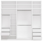 Riidekapp Openo, valge v., 50 cm x 260 cm x 250 cm, 5 tk