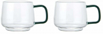 Topeltklaasiga klaaside komplekt La Cafetiere 5057, l&auml;bipaistev v./roheline v., 0.275 l