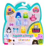 Kujukeste komplekt, koos tarvikutega Squishmallows Squish A Longs SQAL0021-5, 2.5 cm, 8 tk, (v&auml;rv/disain valitakse juhuslikult)