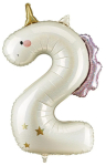 &Otilde;hupall number PartyDeco Unicorn 2, kuldne v./roosa v./pruunikas v.